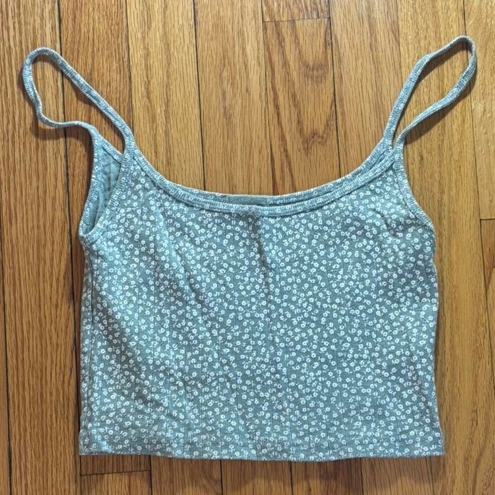 Brandy Melville Women's Green and Blue Vest